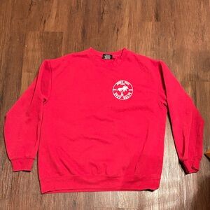Red Crewneck Sweater fleece sweatshirt John’s pass Florida women sz XL new EUC